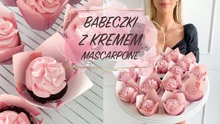 BABECZKI CZEKOLADOWE Z KREMEM MASCARPONE I OWOCAMI 😍✨🙌🏼  ladycolour słodki vlog [upl. by Sams987]