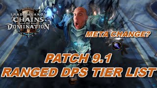 Shadowlands 91 Ranged DPS PVP Tier List Prediction [upl. by Nelyak968]