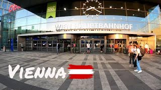 Vienna Main Station Wien Hbf Walking Tour  4k [upl. by Hamfurd]