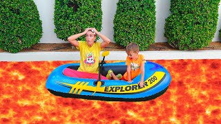 The Floor is lava and more kids videos with animation Vlad and Niki [upl. by Parthenia489]