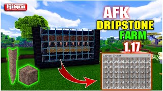 SIMPLE 117 DRIPSTONE FARM TUTORIAL in Minecraft MCPEBedrockXboxPS4Windows10  in Hindi [upl. by Demb]