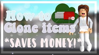 HOW TO CLONE ITEMS IN BLOXBURG SAVES MONEY [upl. by Nylanaj]