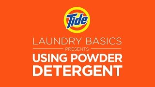 Tide Powder  Laundry Tips How to Use Powder Detergent [upl. by Nayarb]