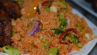 How to make luxurious gari fortor My Royal Gari Jollof recipe [upl. by Dola]