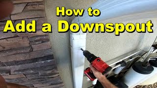 How to Add or Move A Downspout to Your Gutter [upl. by Annaeiluj516]