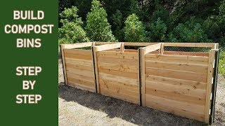 Build a 3 Bay Compost Bin STEP by STEP [upl. by Alidus]