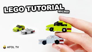 LEGO Mini Micro Cars  Two Techniques Tutorial [upl. by Euhc]