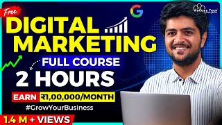 Digital Marketing Full Course for Beginners in 2 HOURS No Experience Needed  FREE [upl. by Nurat]