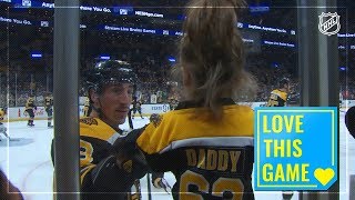 Brad Marchand shares a cute moment with his daughter [upl. by Cyma270]