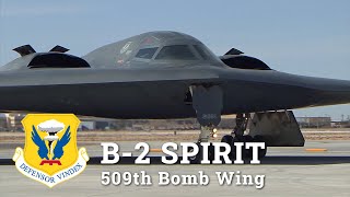 B2 Spirit Stealth Bomber Taxi and Takeoff [upl. by Jemima]