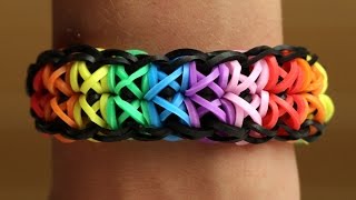 Rainbow Loom English  TOTEMPOLE  Loom Bands easy how to DIY [upl. by Assile]