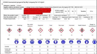 How to write a COSHH Assessment form [upl. by Goddart118]