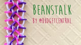 Rainbow Loom Bands Tutorial Beanstalk Bracelet by BudgetCentral [upl. by Aninep]