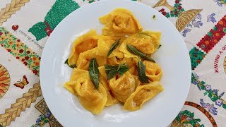 How to Make Pumpkin Ravioli or Cappellacci di Zucca  Pasta Grannies [upl. by Inafetse255]