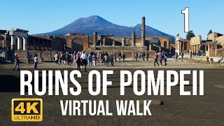 Pompeii Walking Tour in 4K Part 1 [upl. by Ainola756]