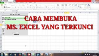 CARA MEMBUKA EXCEL YANG TERKUNCI  TUTORIAL [upl. by Narol613]