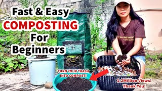 Fast amp Easy Composting for Beginners  How To Make Compost Fast [upl. by Esyla]