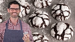 Easy Delicious Chocolate Crinkle Cookies [upl. by Grassi]