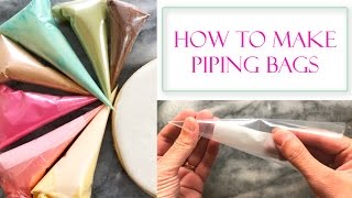 How to Make Piping Bags for Icing  Using Freezer Bags [upl. by Tunnell]