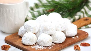 Holiday Snowball Cookies  Easy  Delicious Christmas Baking [upl. by Lyrem294]