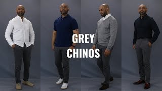 How To Wear Grey Chinos [upl. by Latreshia182]