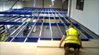 Mezzanine construction Time Lapse [upl. by Peter]