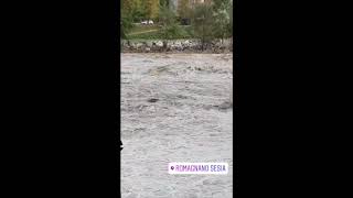 CROLLO DEL PONTE DI ROMAGNANO SESIA prima e dopo [upl. by Nalyorf]