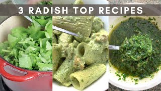 Recipes with Radish Greens  3 Easy Radish Top Recipes youll love [upl. by Appilihp206]