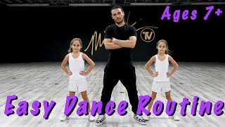 Easy Dance Routine  Hip Hop Dance Tutorial AGES 7  MihranTV [upl. by Arenat725]