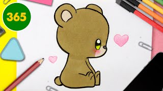 COME DISEGNARE ORSO KAWAII  Come disegnare animali [upl. by Whiffen]