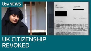 Shamima Begum has UK citizenship revoked by British government ITV News learns  ITV News [upl. by Janeta]