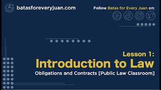 Lesson 1 Introduction to Law Obligations and Contracts [upl. by Ginnifer]