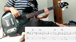 Biutyful  Coldplay Bass Cover and Tab [upl. by Yrot]