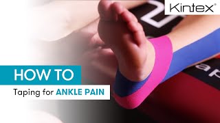 HOW TO  Kinesiology taping for ankle pain [upl. by Anilra887]