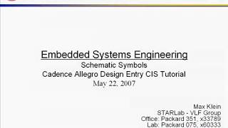 Cadence OrCAD  Allegro Design Entry CIS Demo Tutorial Part 1 [upl. by Asiluj]