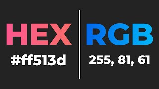 How to convert HEX to RGB Color Manually [upl. by Ryan]