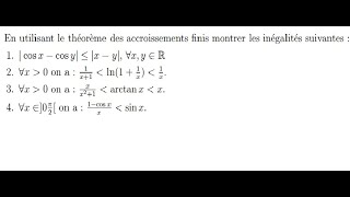 Théorème des accroissements finis Ex6 q2q4 Série II de TD danalyse I SMPC [upl. by Asiuol]