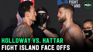 UFC Fight Island 7 Max Holloway vs Calvin Kattar Final Face Offs [upl. by Ydnyc]