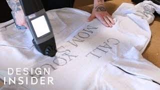 Portable Printer Directly Prints Designs On Clothes [upl. by Martynne]