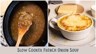 🧀 Slow Cooker Magic Classic French Onion Soup 🍲 [upl. by Hild]