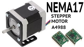 NEMA17 Stepper motor with A4988 Driver [upl. by Eirrab]