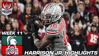 Marvin Harrison Jr scores 3 TDs in Ohio State’s big win vs Michigan State  ESPN College Football [upl. by Thaddus454]