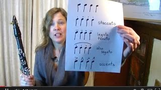 Clarinet Tonguing Staccato Legato Tenuto Accents [upl. by Iveel345]