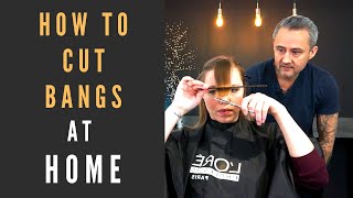 How To Cut Bangs At Home And Styling Tricks  During quarantine 2020 [upl. by Julis742]