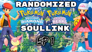 Pokemon Brilliant Diamond RANDOMIZED SOULLINK NUZLOCKE  EP1 WEIRD TEAM [upl. by Ravid]