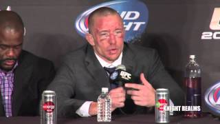 UFC 167 StPierre vs Hendricks Post Fight Press Conference Highlights StPierre Taking Time Off [upl. by Everett]