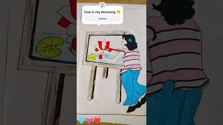 Artdrowingpictureshortvideo😍🥱😃 लड़की का तस्वीर कैसे बनाए how to draw a girl drowning [upl. by Frodine]