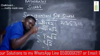 Surds Explained SHSHigh School Maths [upl. by Eleets508]