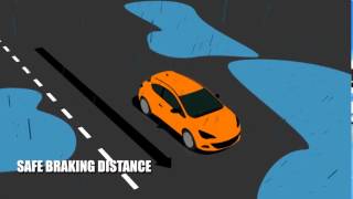 Tyre Safety Month 2014 Aquaplaning animation  TyreSafe [upl. by Ihcekn]