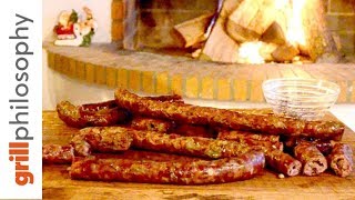 How to make homemade Greek sausage with leek  Grill philosophy [upl. by Valley]